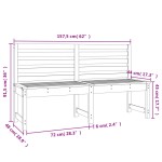 vidaXL Bancă de grădină, gri, 157,5 cm, lemn masiv de pin
