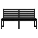 vidaXL Bancă de grădină, negru, 157,5 cm, lemn masiv de pin vidaXL Bancă de grădină, negru, 157,5 cm, lemn masiv de pin