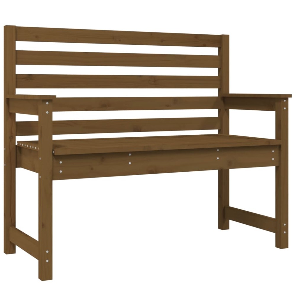 vidaXL Bancă de grădină, maro miere, 109x48x91,5 cm, lemn masiv de pin