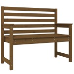 vidaXL Bancă de grădină, maro miere, 109x48x91,5 cm, lemn masiv de pin