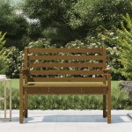 vidaXL Bancă de grădină, maro miere, 109x48x91,5 cm, lemn masiv de pin