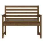 vidaXL Bancă de grădină, maro miere, 109x48x91,5 cm, lemn masiv de pin