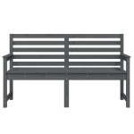 vidaXL Bancă de grădină, gri, 159,5x48x91,5 cm, lemn masiv de pin
