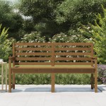 vidaXL Bancă de grădină, maro miere, 159,5x48x91,5 cm, lemn masiv pin