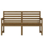 vidaXL Bancă de grădină, maro miere, 159,5x48x91,5 cm, lemn masiv pin