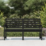 vidaXL Bancă de grădină, negru, 159,5x48x91,5 cm, lemn masiv de pin vidaXL Bancă de grădină, negru, 159,5x48x91,5 cm, lemn masiv de pin