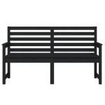 vidaXL Bancă de grădină, negru, 159,5x48x91,5 cm, lemn masiv de pin vidaXL Bancă de grădină, negru, 159,5x48x91,5 cm, lemn masiv de pin