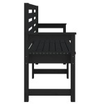 vidaXL Bancă de grădină, negru, 159,5x48x91,5 cm, lemn masiv de pin vidaXL Bancă de grădină, negru, 159,5x48x91,5 cm, lemn masiv de pin