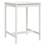 vidaXL Măsuță de grădină, alb, 82,5x82,5x110 cm, lemn masiv de pin