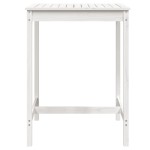 vidaXL Măsuță de grădină, alb, 82,5x82,5x110 cm, lemn masiv de pin