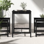 vidaXL Măsuță de grădină, negru, 82,5x82,5x110 cm, lemn masiv de pin vidaXL Măsuță de grădină, negru, 82,5x82,5x110 cm, lemn masiv de pin