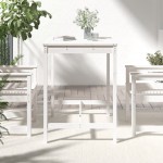 vidaXL Măsuță de grădină, alb, 121x82,5x110 cm, lemn masiv de pin vidaXL Măsuță de grădină, alb, 121x82,5x110 cm, lemn masiv de pin