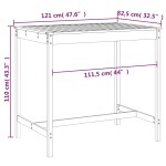 vidaXL Măsuță de grădină, alb, 121x82,5x110 cm, lemn masiv de pin vidaXL Măsuță de grădină, alb, 121x82,5x110 cm, lemn masiv de pin