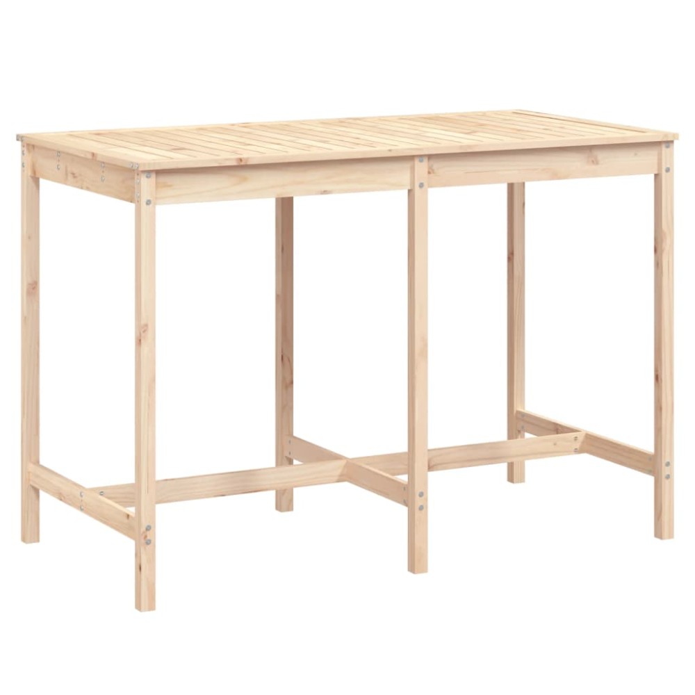 vidaXL Masă de grădină, 159,5x82,5x110 cm, lemn masiv de pin