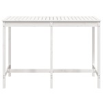 vidaXL Masă de grădină, alb, 159,5x82,5x110 cm, lemn masiv de pin