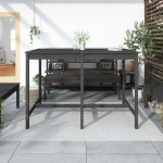 vidaXL Masă de grădină, gri, 159,5x82,5x110 cm, lemn masiv de pin vidaXL Masă de grădină, gri, 159,5x82,5x110 cm, lemn masiv de pin
