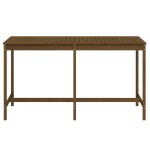 vidaXL Masă de grădină, maro miere, 203,5x90x110 cm, lemn masiv pin