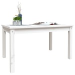 vidaXL Măsuță de grădină, alb, 82,5x50,5x45 cm, lemn masiv de pin