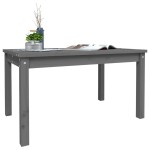 vidaXL Măsuță de grădină, gri, 82,5x50,5x45 cm, lemn masiv de pin