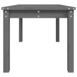 vidaXL Măsuță de grădină, gri, 82,5x50,5x45 cm, lemn masiv de pin