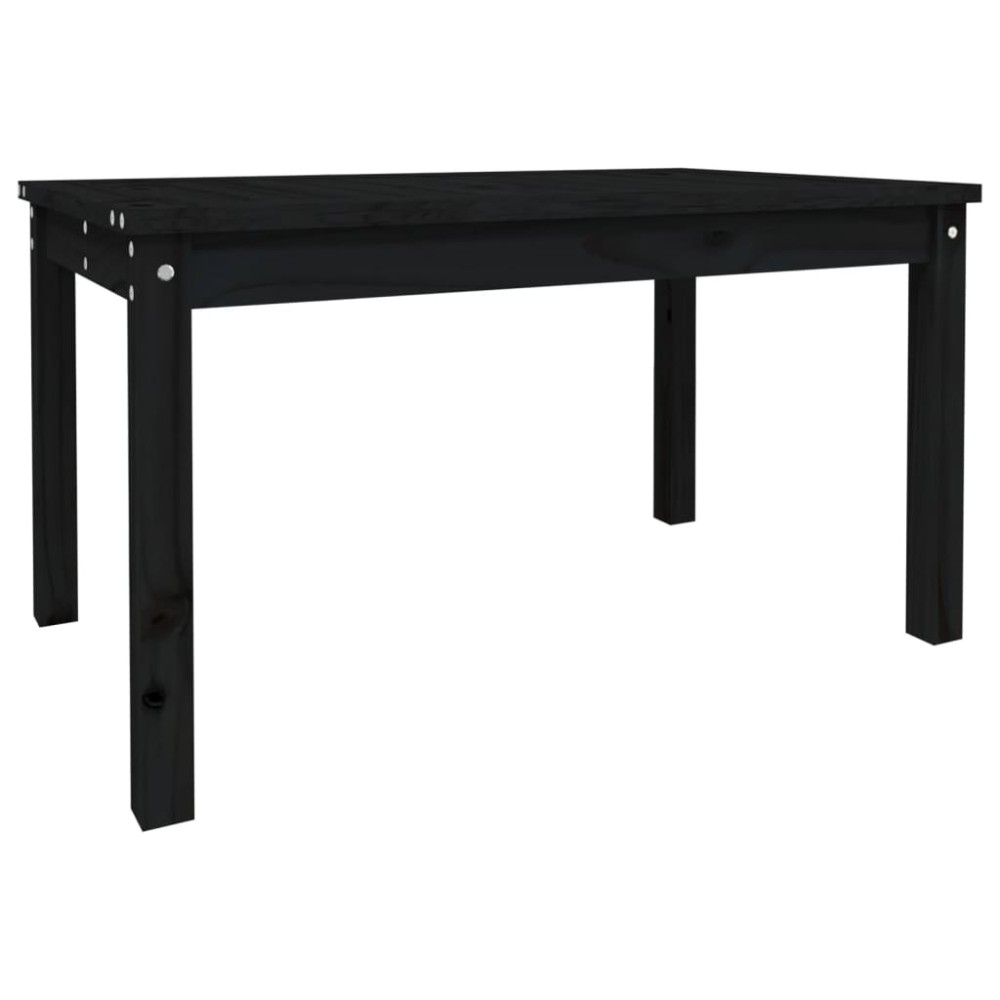 vidaXL Măsuță de grădină, negru, 82,5x50,5x45 cm, lemn masiv de pin