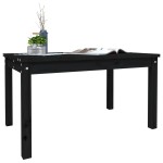 vidaXL Măsuță de grădină, negru, 82,5x50,5x45 cm, lemn masiv de pin vidaXL Măsuță de grădină, negru, 82,5x50,5x45 cm, lemn masiv de pin