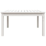 vidaXL Măsuță de grădină, alb, 82,5x82,5x45 cm, lemn masiv de pin