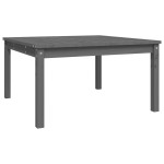vidaXL Măsuță de grădină, gri, 82,5x82,5x45 cm, lemn masiv de pin