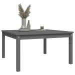 vidaXL Măsuță de grădină, gri, 82,5x82,5x45 cm, lemn masiv de pin