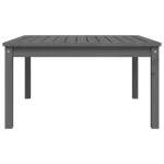 vidaXL Măsuță de grădină, gri, 82,5x82,5x45 cm, lemn masiv de pin
