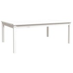 vidaXL Măsuță de grădină, alb, 121x82,5x45 cm, lemn masiv de pin