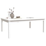 vidaXL Măsuță de grădină, alb, 121x82,5x45 cm, lemn masiv de pin