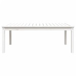 vidaXL Măsuță de grădină, alb, 121x82,5x45 cm, lemn masiv de pin