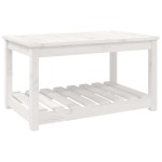 vidaXL Măsuță de grădină, alb, 82,5x50,5x45 cm, lemn masiv de pin