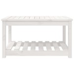 vidaXL Măsuță de grădină, alb, 82,5x50,5x45 cm, lemn masiv de pin