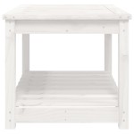 vidaXL Măsuță de grădină, alb, 82,5x50,5x45 cm, lemn masiv de pin