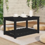 vidaXL Măsuță de grădină, negru, 82,5x50,5x45 cm, lemn masiv de pin vidaXL Măsuță de grădină, negru, 82,5x50,5x45 cm, lemn masiv de pin