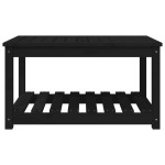 vidaXL Măsuță de grădină, negru, 82,5x50,5x45 cm, lemn masiv de pin vidaXL Măsuță de grădină, negru, 82,5x50,5x45 cm, lemn masiv de pin