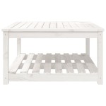 vidaXL Măsuță de grădină, alb, 82,5x82,5x45 cm, lemn masiv de pin