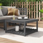 vidaXL Măsuță de grădină, gri, 82,5x82,5x45 cm, lemn masiv de pin