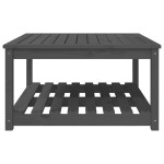 vidaXL Măsuță de grădină, gri, 82,5x82,5x45 cm, lemn masiv de pin