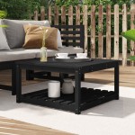 vidaXL Măsuță de grădină, negru, 82,5x82,5x45 cm, lemn masiv de pin vidaXL Măsuță de grădină, negru, 82,5x82,5x45 cm, lemn masiv de pin