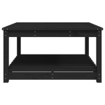 vidaXL Măsuță de grădină, negru, 82,5x82,5x45 cm, lemn masiv de pin vidaXL Măsuță de grădină, negru, 82,5x82,5x45 cm, lemn masiv de pin