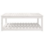 vidaXL Măsuță de grădină, alb, 121x82,5x45 cm, lemn masiv de pin