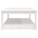 vidaXL Măsuță de grădină, alb, 121x82,5x45 cm, lemn masiv de pin