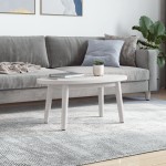 vidaXL Blat de masă, alb, 80x40x2,5 cm, lemn masiv de pin, oval