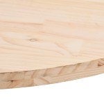 vidaXL Blat de masă, 90x45x2,5 cm, lemn masiv de pin, oval