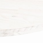 vidaXL Blat de masă, alb, 60x30x2,5 cm, lemn masiv de pin, oval