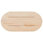 vidaXL Blat de masă oval din lemn masiv de pin 70x35x2,5 cm