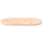 vidaXL Blat de masă, 80x40x2,5 cm, lemn masiv de pin, oval